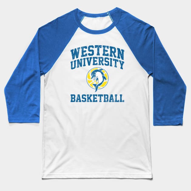 Western University Basketball - Blue Chips (Variant) Baseball T-Shirt by huckblade